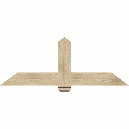 Ekena Millwork Eugene Rough Sawn Timber Gable Bracket, Douglas Fir, 60"W x 22"H x 4"D x 6"F, 9/12 Pitch GBW060X22X0406EUG00RDF